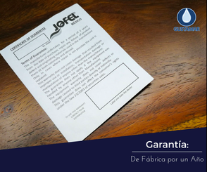 GARANTÍA DEL DISPENSADOR DE PAPEL HIGIÉNICO INSTITUCIONAL JOFEL FLUIDO CÉNTRICO AE67011