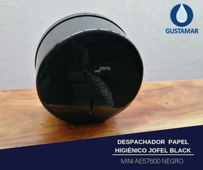 DISPENSADOR DE PAPEL HIGIÉNICO JOFEL MINI BLACK - NEGRO AE57600