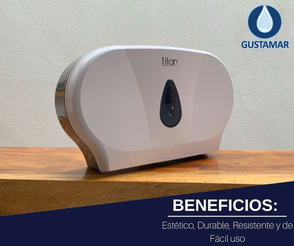 BENEFICIOS DEL DESPACHADOR DE PAPEL HIGIÉNICO DOBLE TITAN 8012W BLANCO