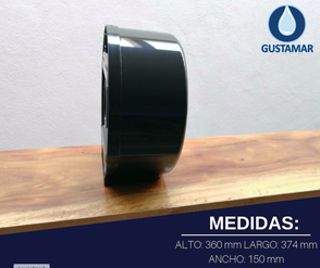 MEDIDAS DEL DISPENSADOR DE PAPEL HIGIÉNICO JOFEL MAXI BLACK - NEGRO AE58600