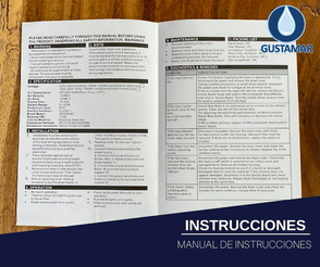 INSTRUCCIONES: SECADOR DE AIRE PARA MANOS ÓPTICO CYCLONE VERTICAL BLANCO