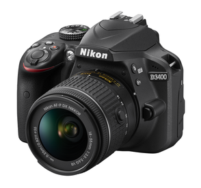 Nikon D3400 + AF-P DX NIKKOR 18-55 / 3.5-5.6 G VR + Tasche + Speicherkarte – schwarz