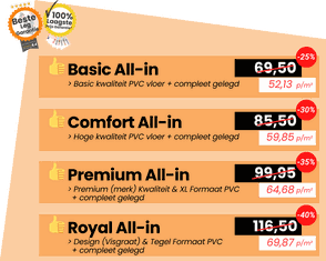 PVC inclusief leggen actie all-in