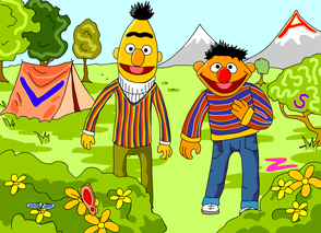 letters zoeken met Bert & Ernie