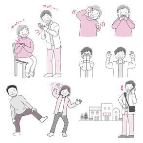 笑いヨガをテーマにしたイラスト