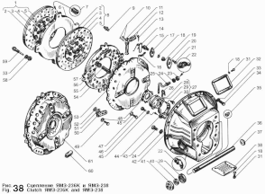 Kupplung Motor JaMZ JaMS 236, 238, 240 (JaMZ-236, JaMZ-238, JaMZ-240 Jaroslawski Motorny Sawod). Clutch Engine YaMZ (YaMZ-236, YaMZ-238, YaMZ-240). Сцепление (Механизм сцепления) двигателя ЯМЗ ЯМЗ-236, ЯМЗ-238, ЯМЗ-240 (Ярославский моторный завод).