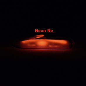 ionized neon gas ampoule, neon gas for element collection, neon gas ampoule for display, rarefied neon gas ampoule