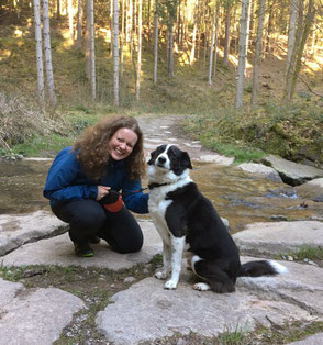 Michaela Dengler mit Hund