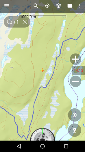 Kartenausschnitt (Statkart Topo 4 (Norway)) von Back Country Navigator 