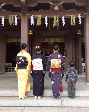 着物女子会、初詣