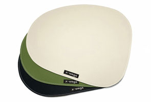elegante Tischsets Leder Aida raw curve Sonderanfertigung