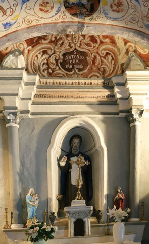 Santa Reparata di Moriani - Chapelle Saint Antoine abbé -autel St-Antoine abbé