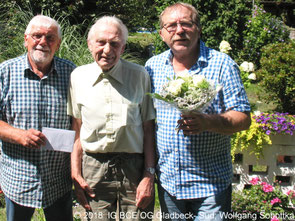 Foto: IG BCE OG Gladbeck-Süd; Glückwünsche zum 80 Geburtstag;Günter, Werner, Joachim