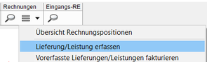Einstieg Rechnungen vorerfassen - Sammelrechnungen