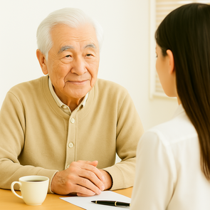 見沼区の遺言書作成相談受付の風景