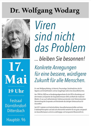 Vortrag von Dr. Wolfgang Wodarg zum Thema "Viren sind nicht das Problem"