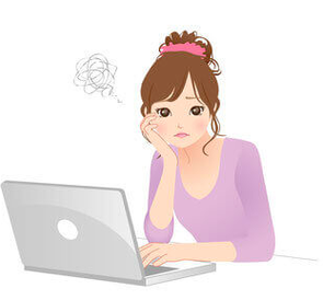 治療院を検索している女性の画像