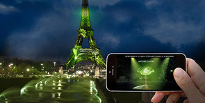 Opération "One Heart One Tree" sur la Tour Eiffel. DR