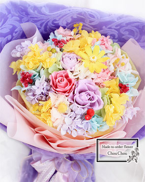 ディズニー　プロポーズ　プリザーブドフラワー　花束　ラプンツェル　シェラトン　オーダーフラワー　シュシュ　ChouChou