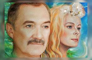 Gemälde mit Wladimir Megre und Anastasia (Arsen Kljan)