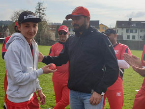 Elyas presented with the match ball for his 6 wicket haul (07.4.2019)