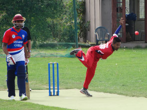 Jagath S bowling to Kópavogur