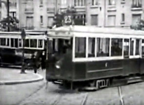 Tramway de Paris années 20-30 sur la chaussée