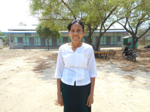 School Principal Daw Khin Myin, talking about changes in children’s awareness