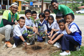 All excited over the first planting activity 