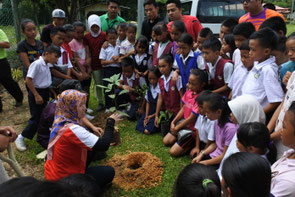 Before tree planting, a lecture is held on the significance of activity and ways of planting