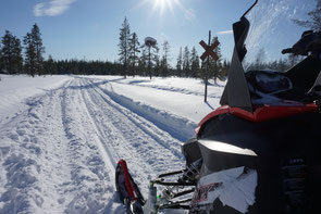 Snowmobile in Lapland