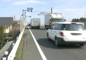 女子高生が事故に遭った現場付近の道路状況