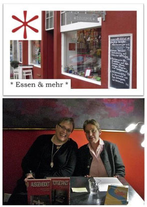 Lesung im Caffe blutrot am 13.11.2015, Sabine Giesen und Brigitte Lamberts (v.l.n.r.)
