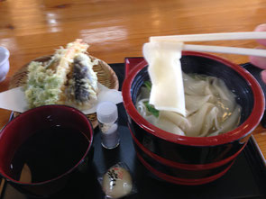 奥利根うどん本舗の天ぷらひもかわ