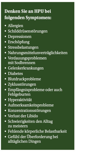 HPU Symptome
