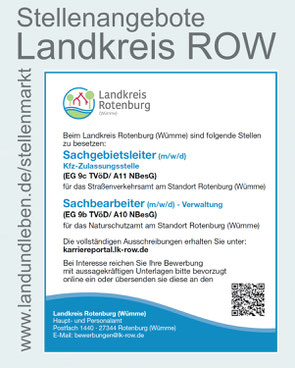 Landkreis Rotenburg Wuemme Stellenanzeige September