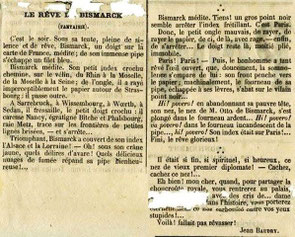 L'articolo "Il sogno di Bismarck (Fantasia)", 1870