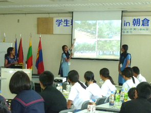 Indian Goodwill Ambassadors reporting on school forest development