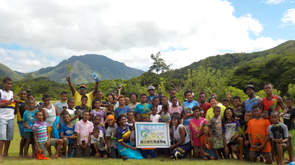 Group photo before planting activity