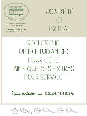Job été: un saisonnier en service et extras