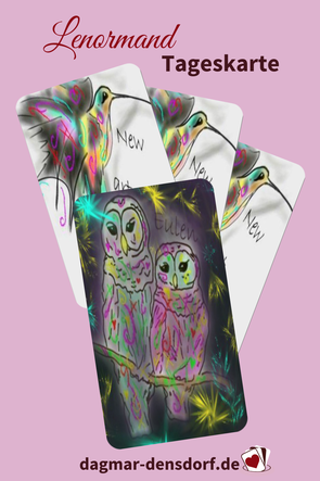 Lenormandtageskarte Eulen New Art Lenormand