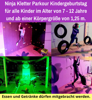 Ninja Kletter Parkour Kindergeburtstag in Gütersloh feiern.