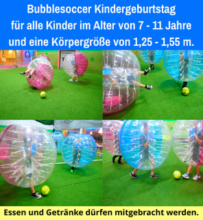 Bubblesoccer Kindergeburtstag in Gütersloh feiern.