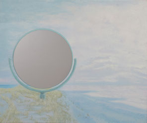 Oil on canvas  panel + mirror -  50 x 60