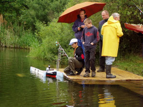 Interessengemeinschaft Schiffsmodellsport Bad Salzungen - Steg mit Dock, Eindockprüfung