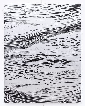 empty #84 / 2024 year / cloth, mineral pigment, nikawa , Chinese ink / H116.8 × W91 × D5 cm 