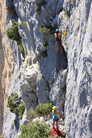 Bild: Kletterer in den Gorges du Verdon