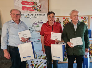 Siegertrio der Tageswertung: Johann Haas (Rainbach), Ernst Hartl (St. Johann /Wbg) und Hans Peherstorfer (Linz)