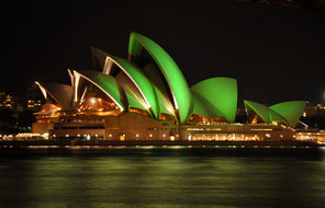 Opéra de Sydney, jour de la Saint-Patrick