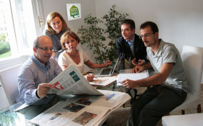 Alessandro Mosca CEO di aliacom.it con i partners di casanoi.it